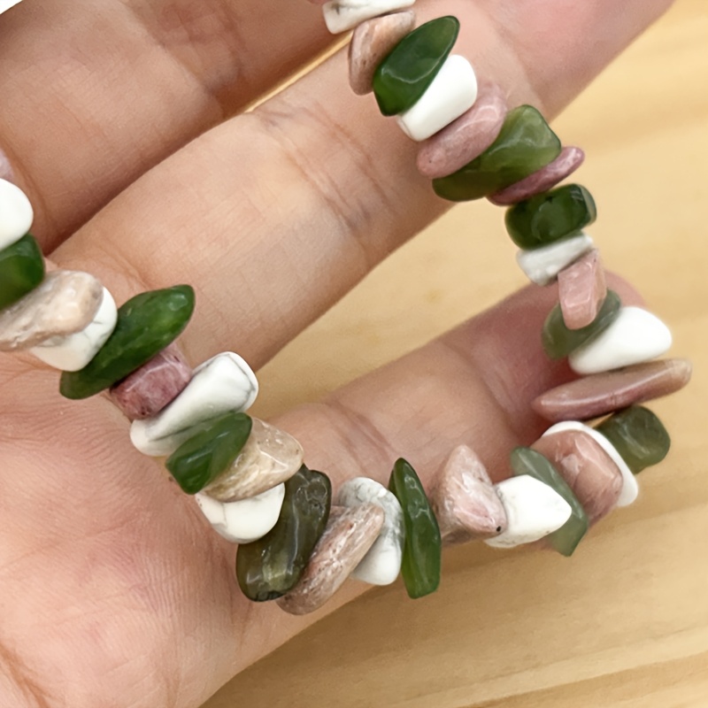 Irregular Crystal Bracelet, Vibrant Crushed Stone Design